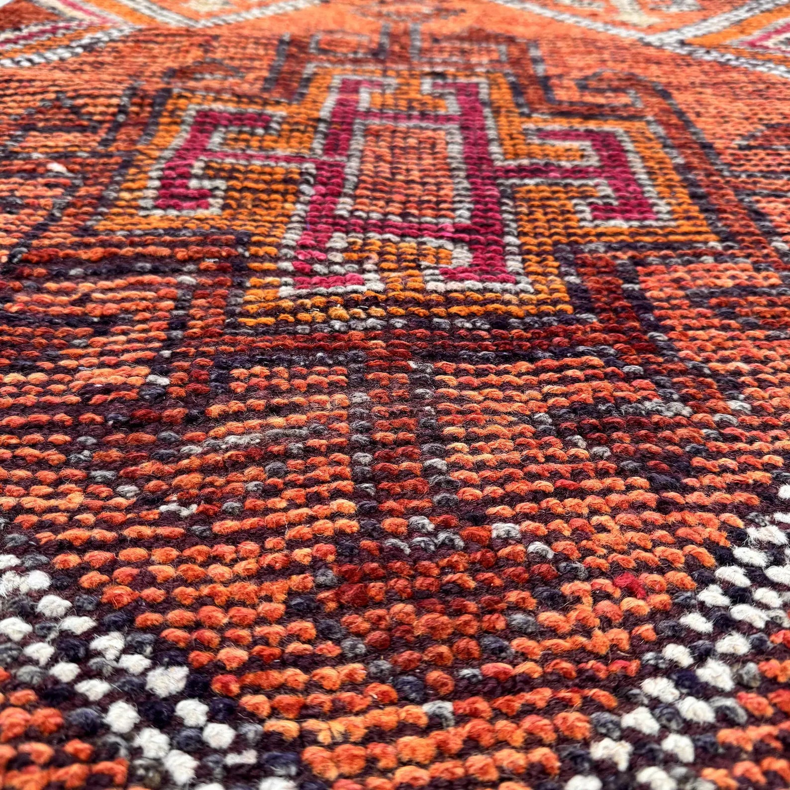 Vintage Turkish Runner Rug 2.6 x 10.3 ft