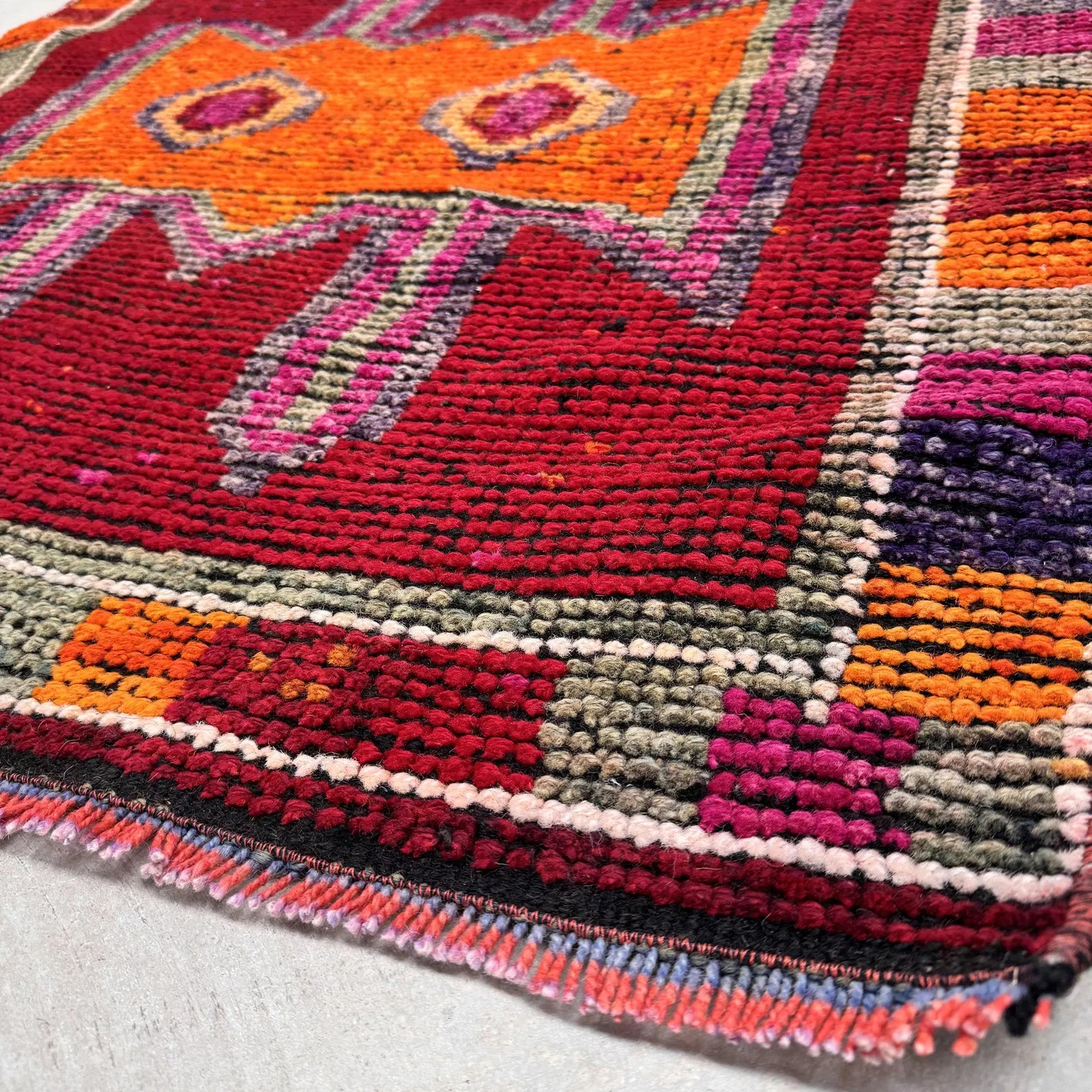 Vintage Turkish Runner Rug 3.1 x 10.8 ft