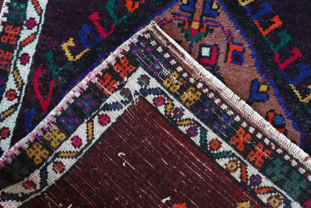 Vintage Turkish Mini Rug 1.8 x 3.1 ft