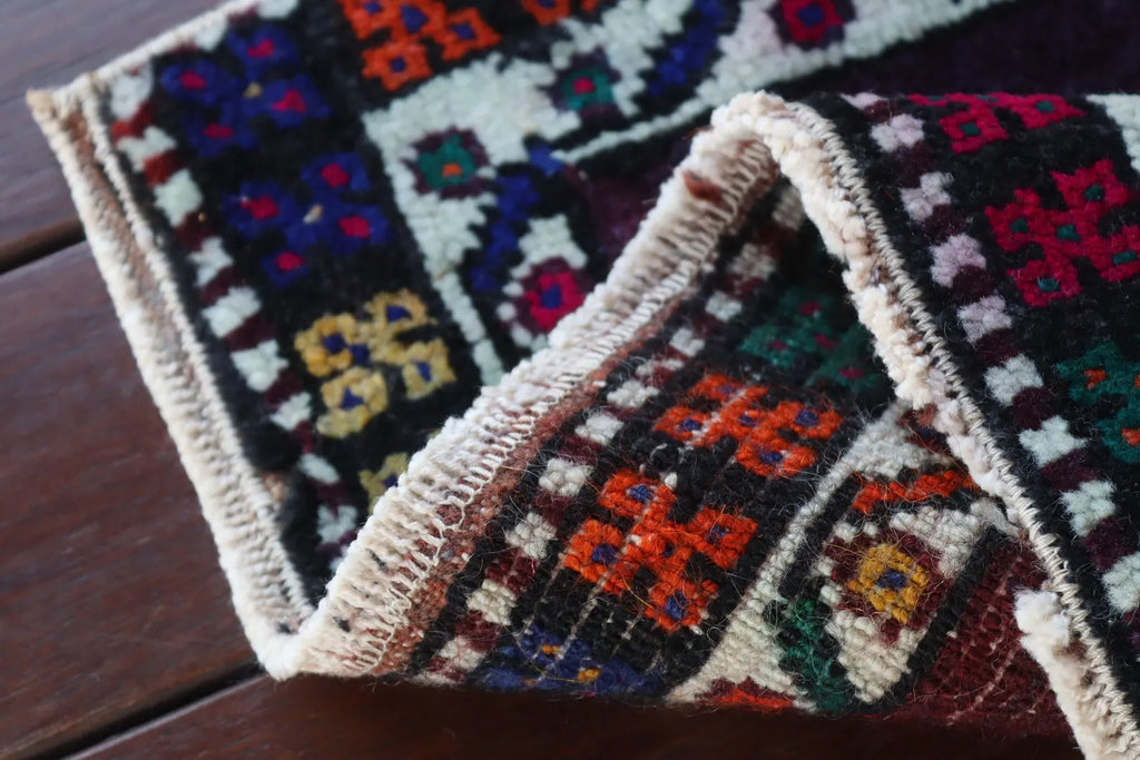 Vintage Turkish Mini Rug 1.8 x 3.1 ft