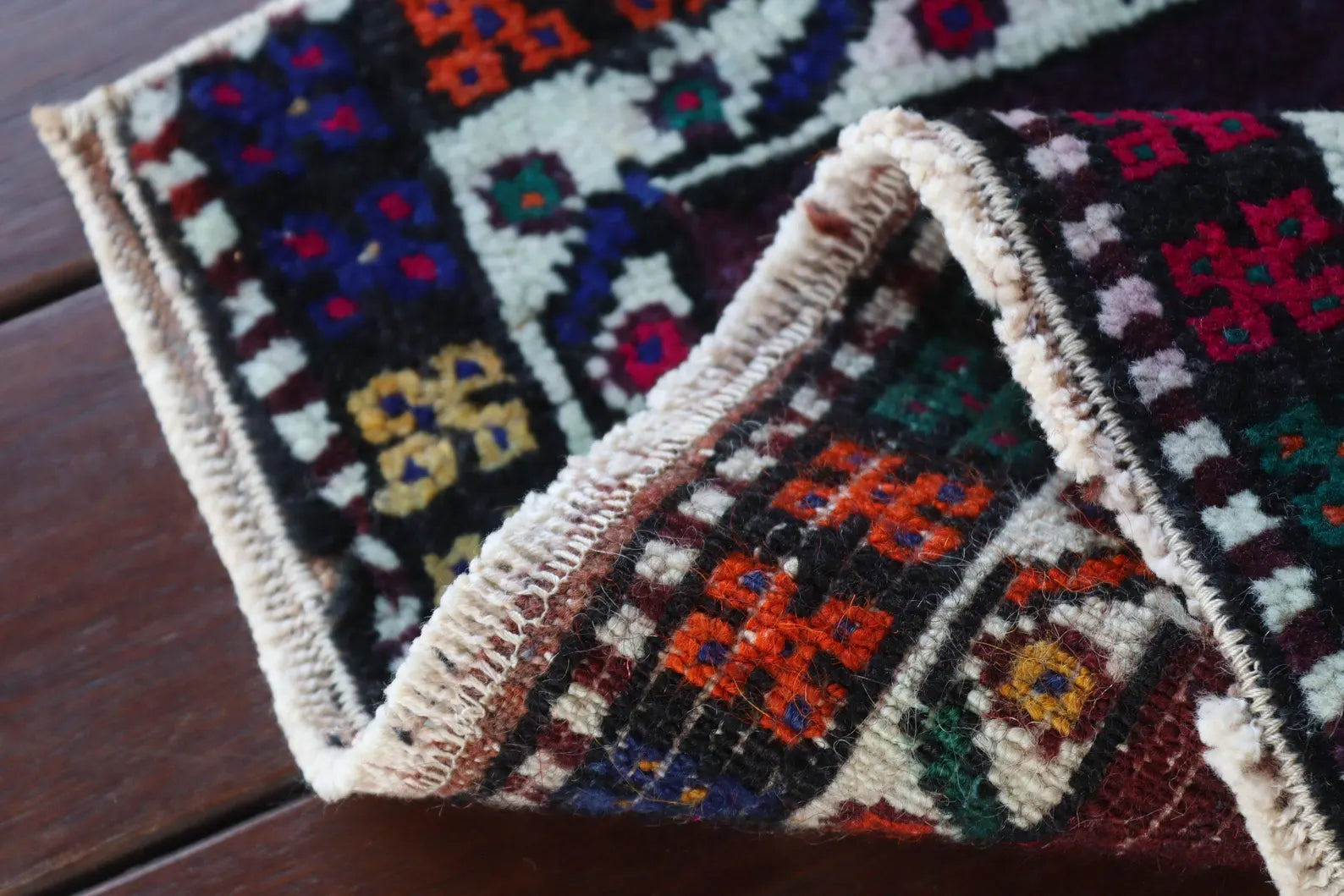 Vintage Turkish Mini Rug 1.8 x 3.1 ft