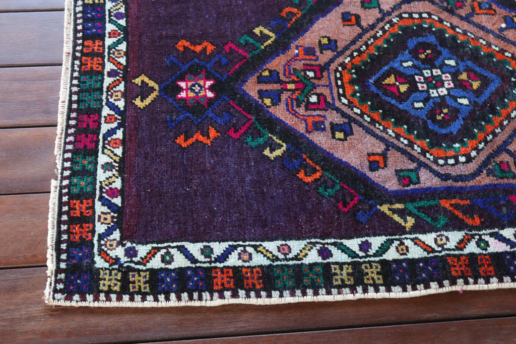 Vintage Turkish Mini Rug 1.8 x 3.1 ft