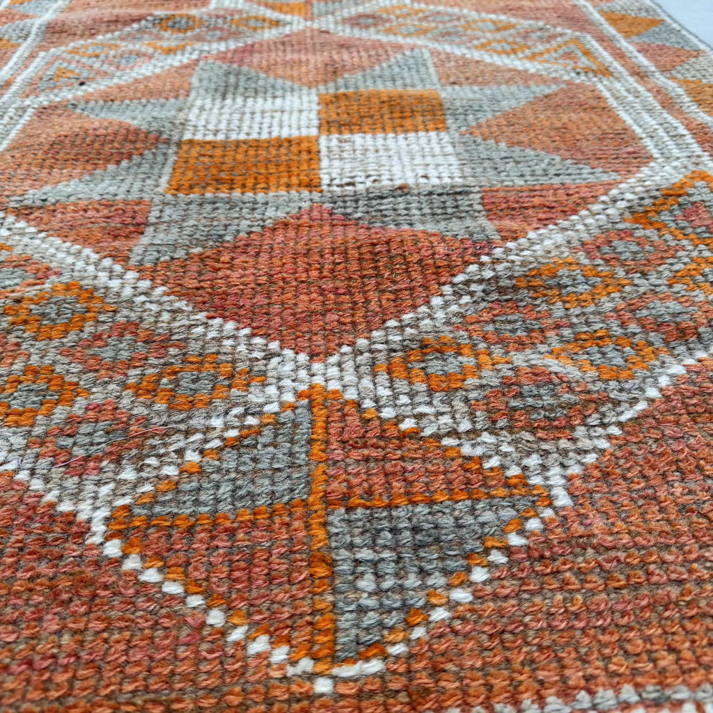 Vintage Turkish Runner Rug 2.5 x 11.2 ft