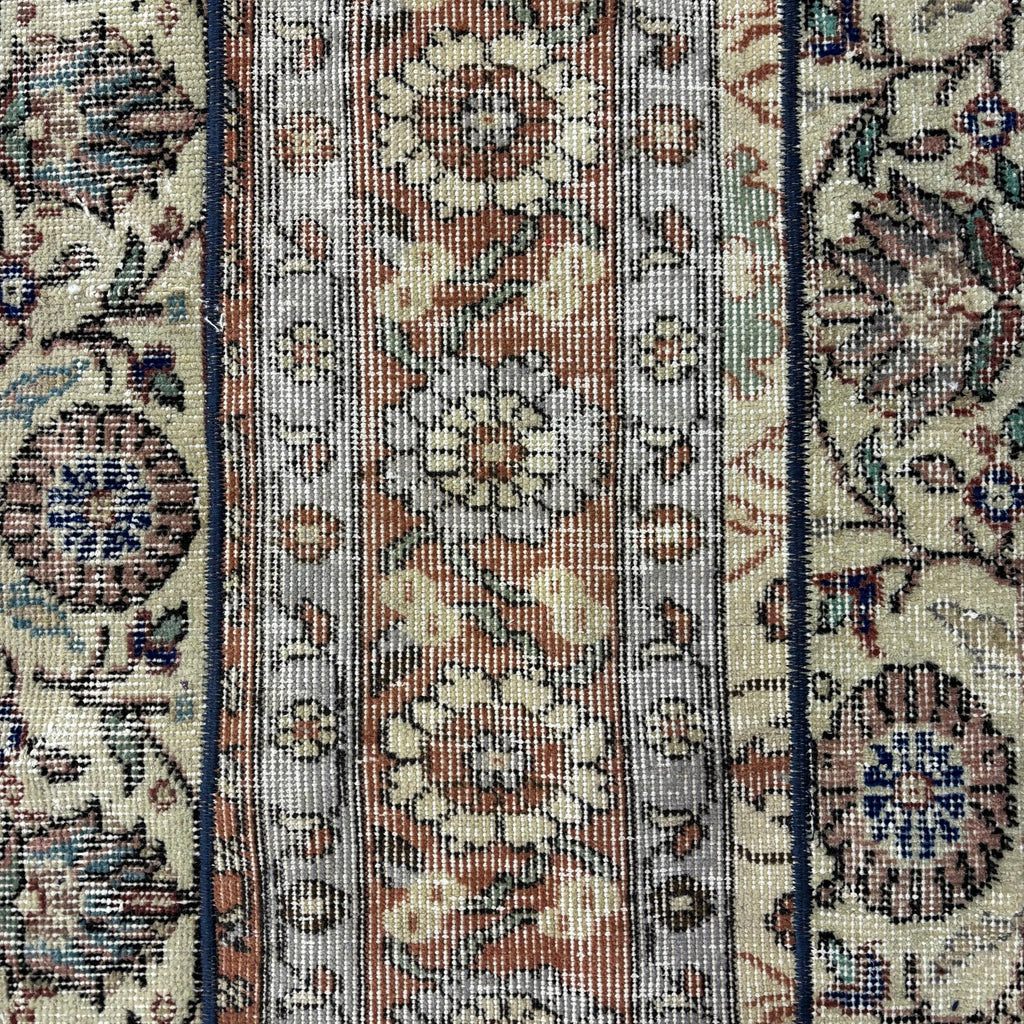 Vintage Turkish Runner Rug 2.4 x 4.9 ft