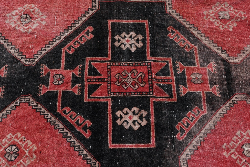 Vintage Turkish Runner Rug 3.3 x 12.4 ft