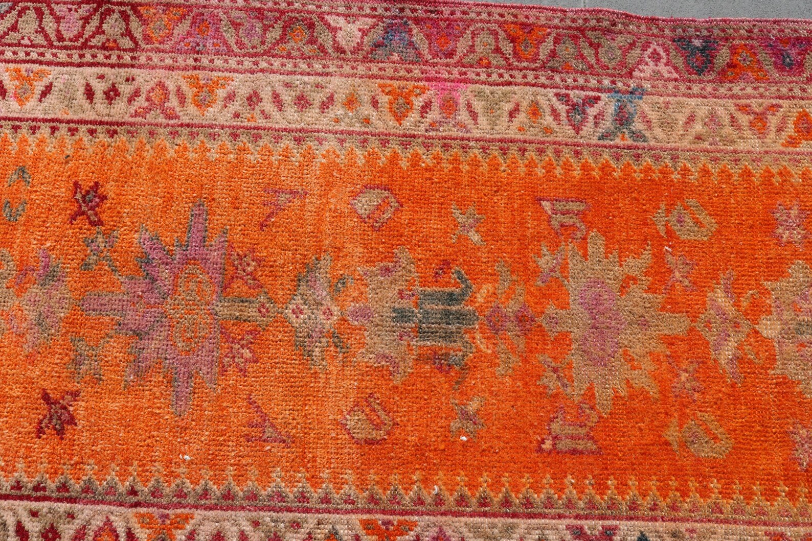 Vintage Turkish Runner Rug 2.7 x 10.8 ft