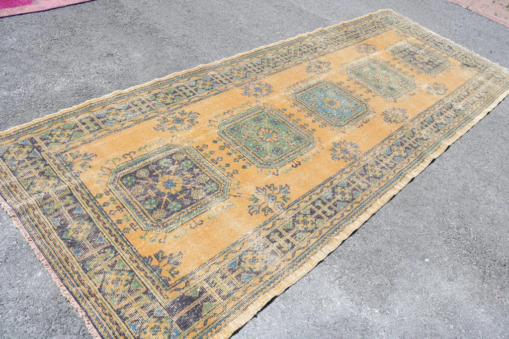 Vintage Persian Accent Area Rug 4.5 x 11.7 ft