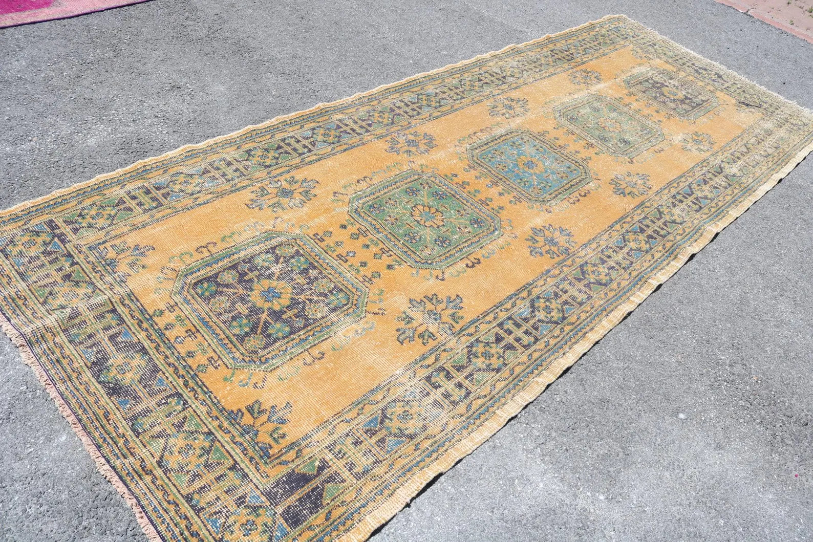 Vintage Persian Accent Area Rug 4.5 x 11.7 ft