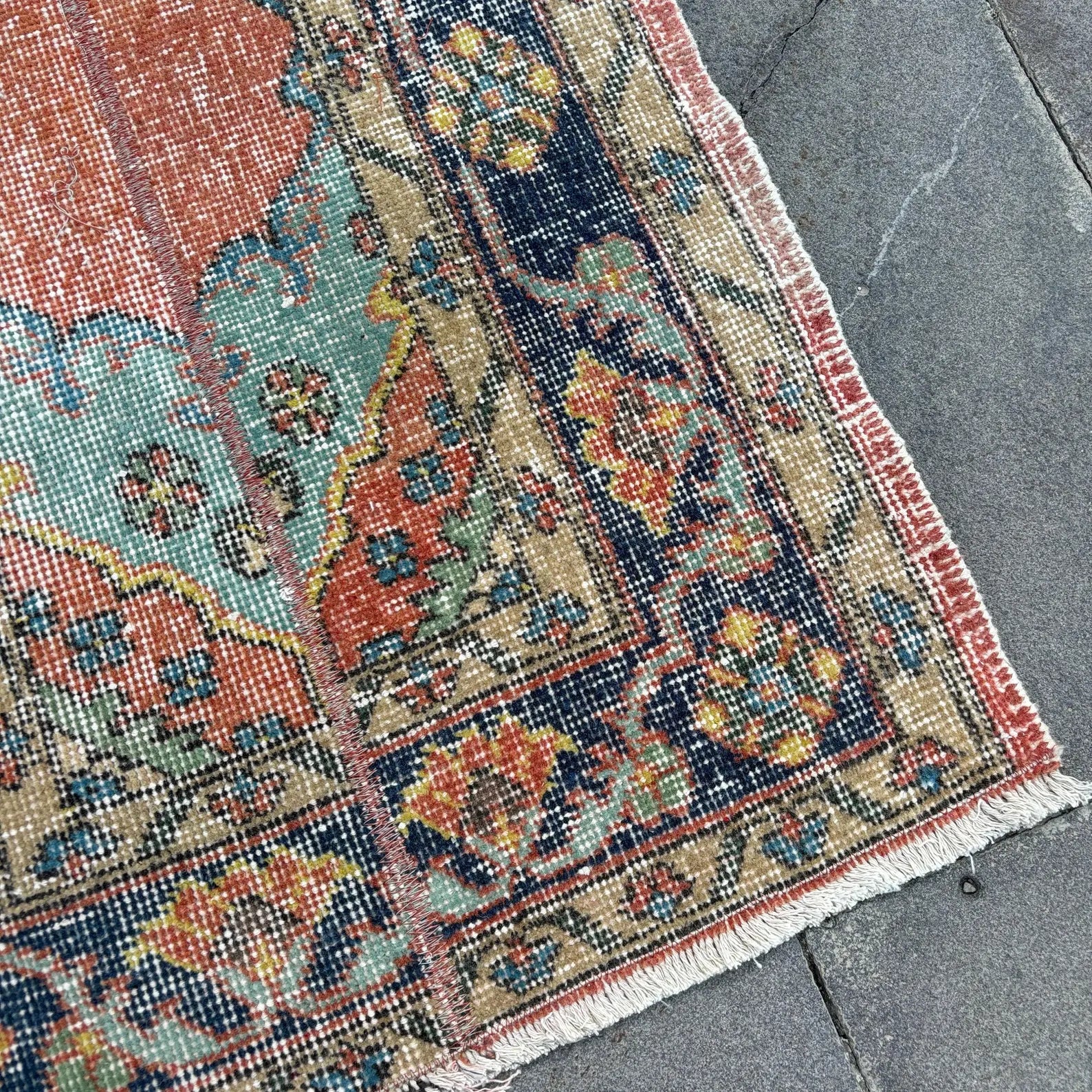 Vintage Turkish Runner Rug 2.1 x 12.6 ft