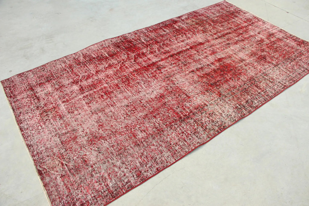 Vintage Turkish Accent Area rug 4.5 x 8.3 ft