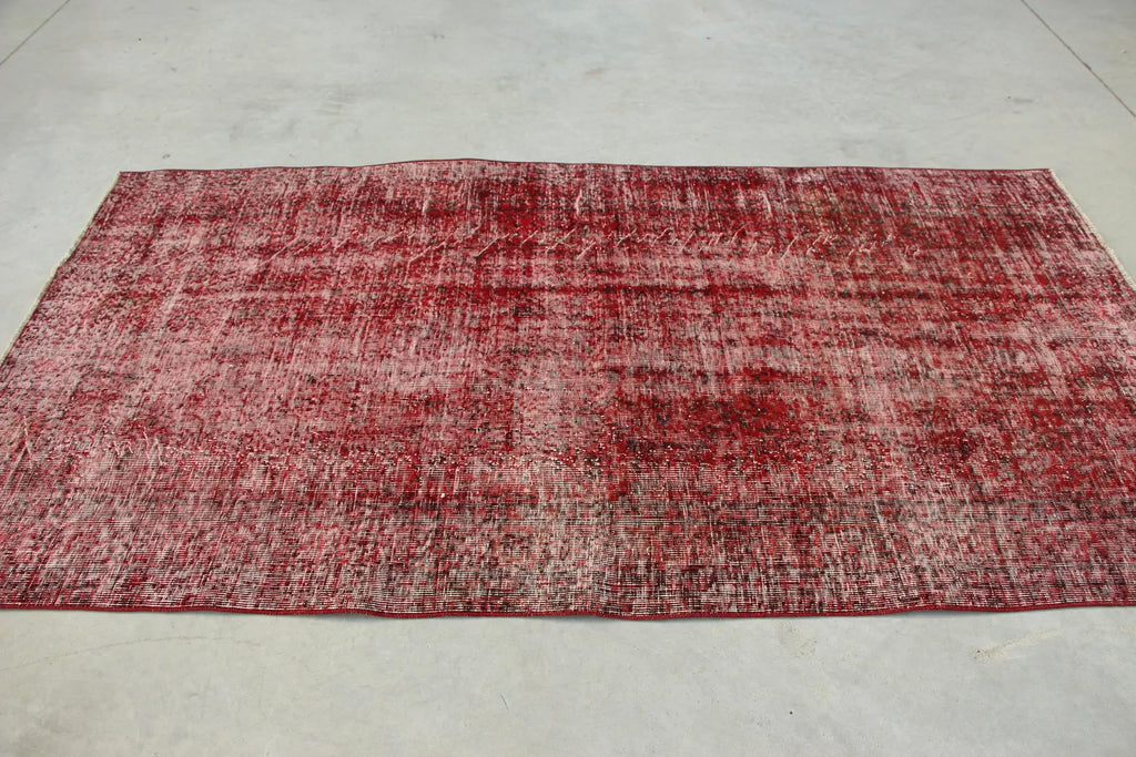 Vintage Turkish Accent Area rug 4.5 x 8.3 ft