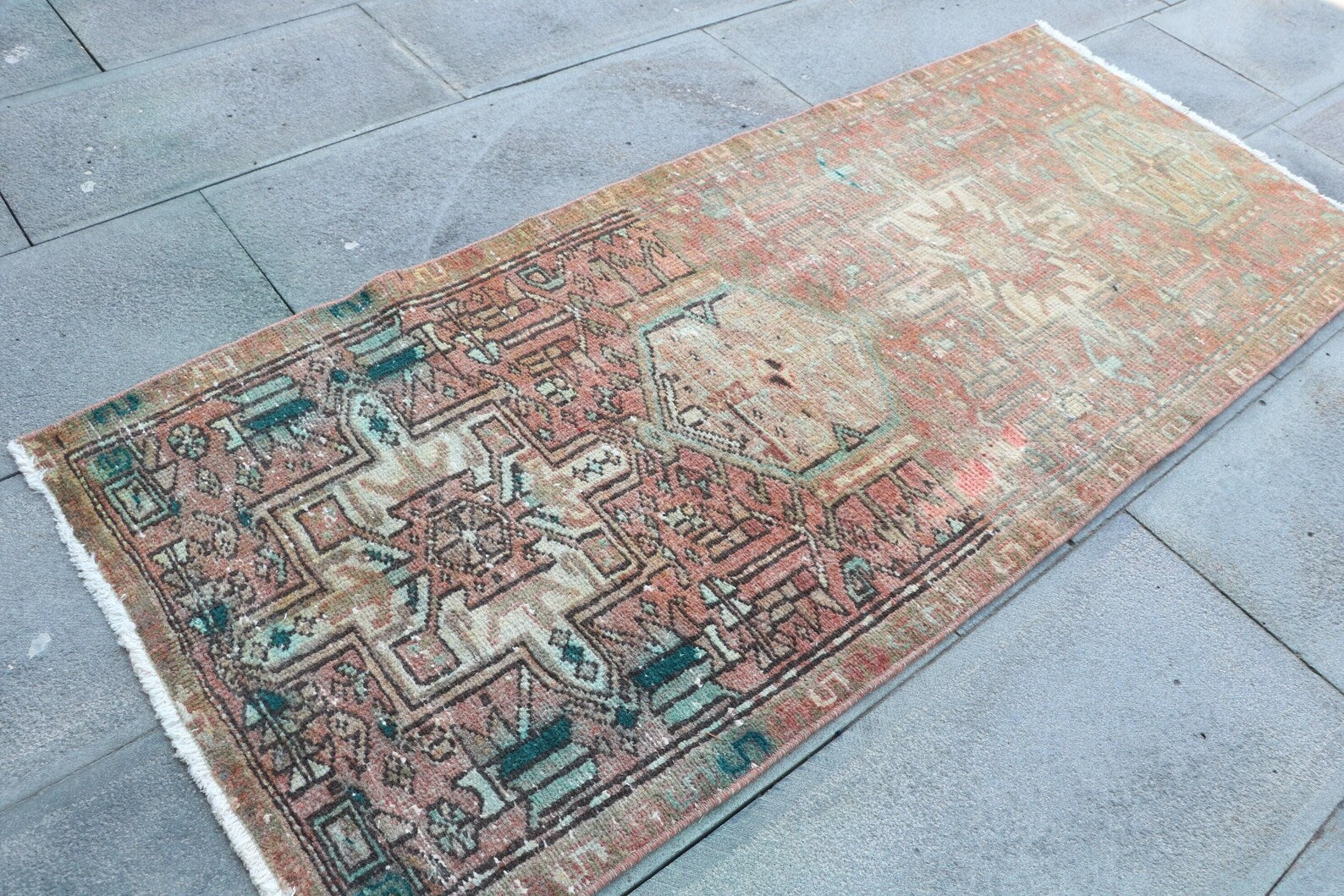 Vintage Persian Runner Rug 2.1 x 4.9 ft