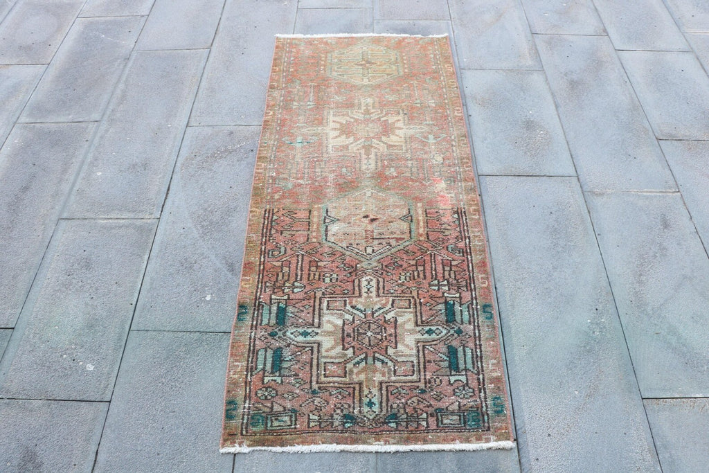 Vintage Persian Runner Rug 2.1 x 4.9 ft