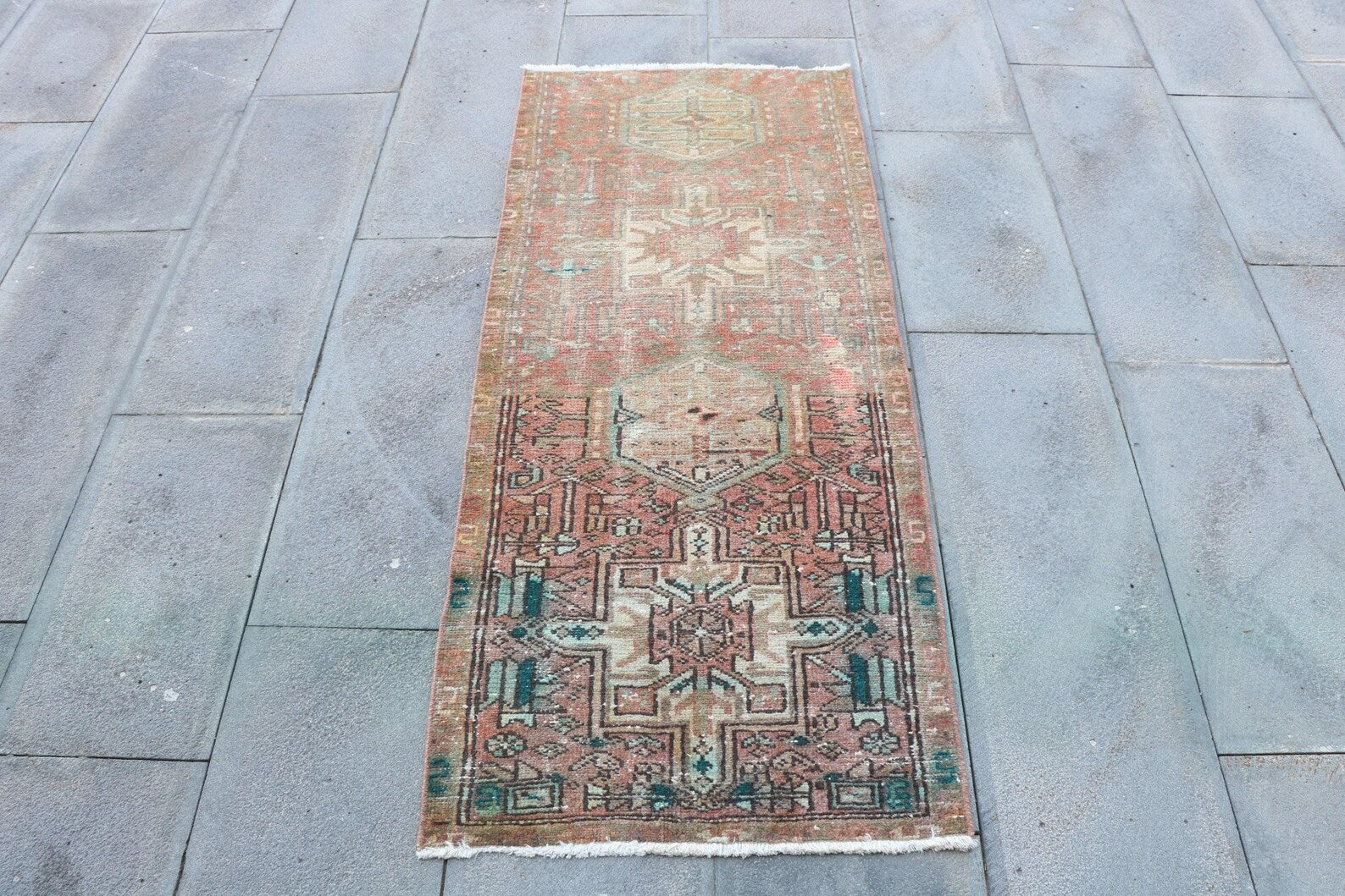 Vintage Persian Runner Rug 2.1 x 4.9 ft