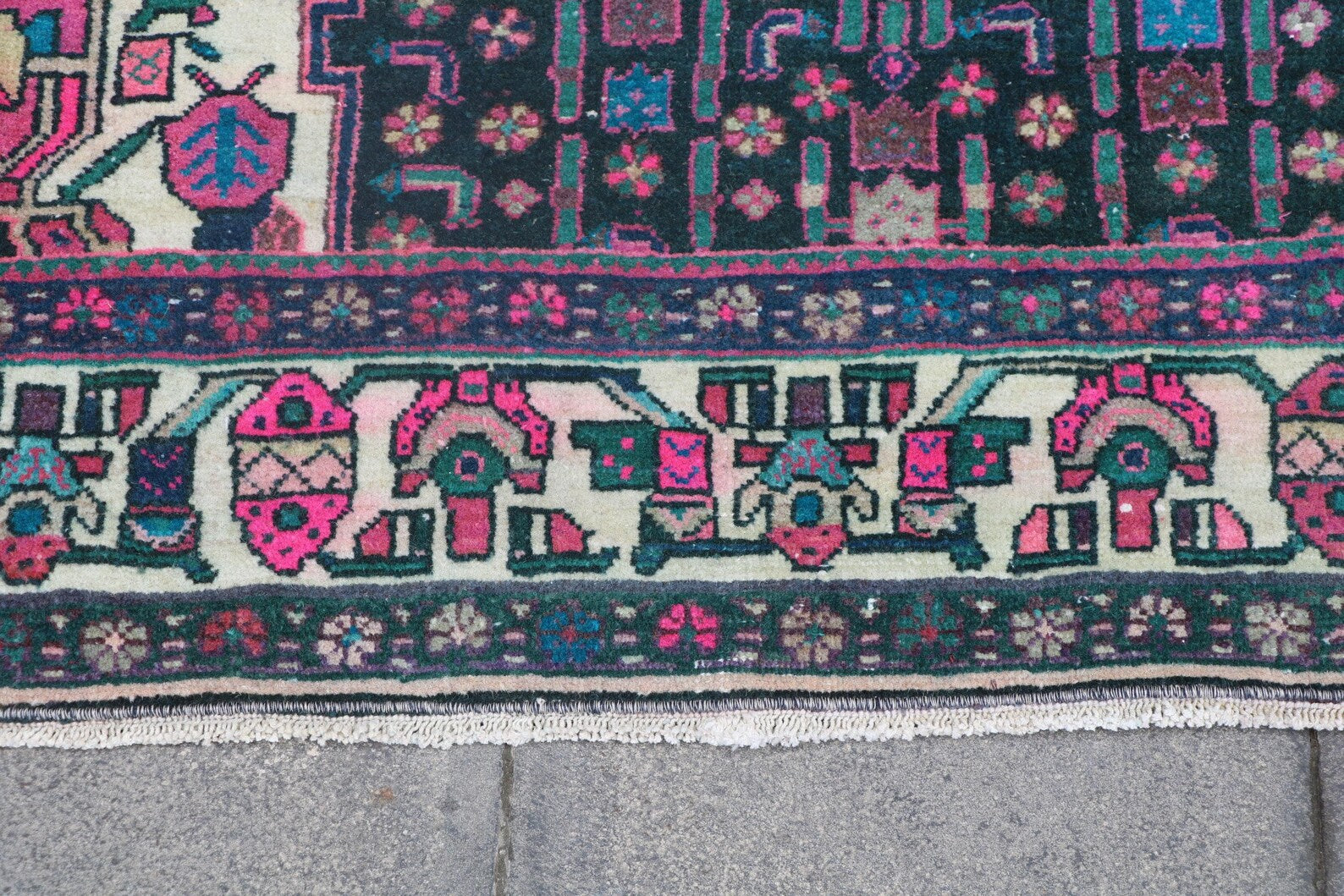 Vintage Persian Runner Rug 2.6 x 10.9 ft
