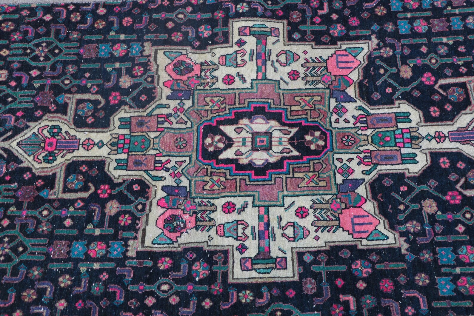 Vintage Persian Runner Rug 2.6 x 10.9 ft