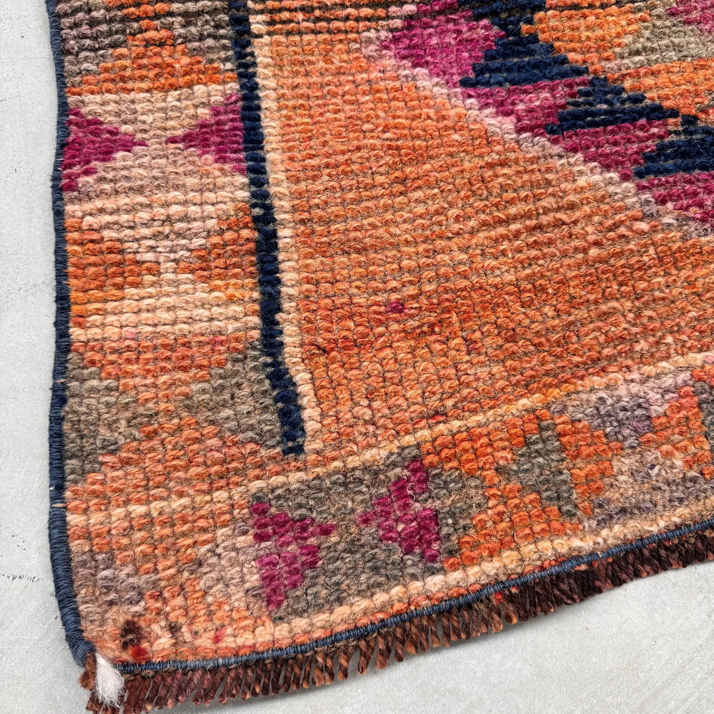 Vintage Turkish Runner Rug 2.7 x 11.5 ft