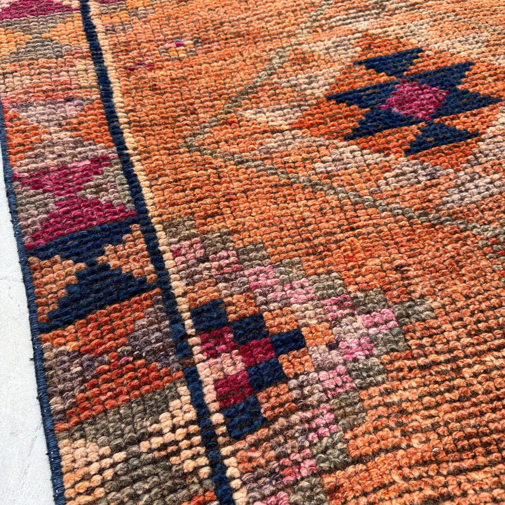 Vintage Turkish Runner Rug 2.7 x 11.5 ft