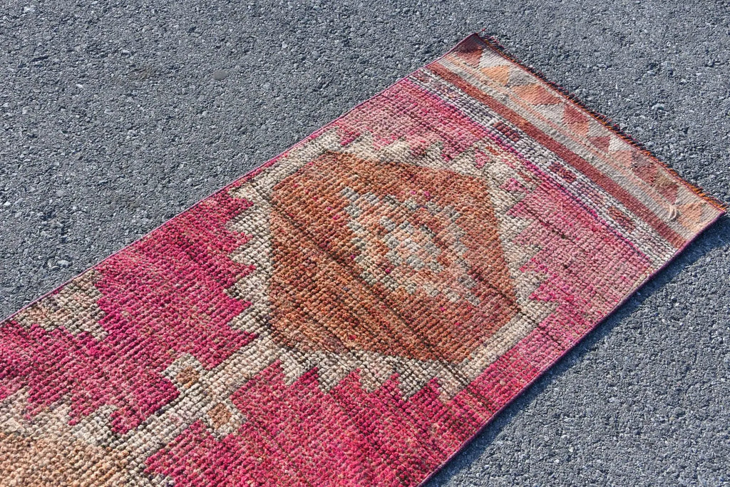 Vintage Turkish Runner Rug 2.2 x 10.1 ft