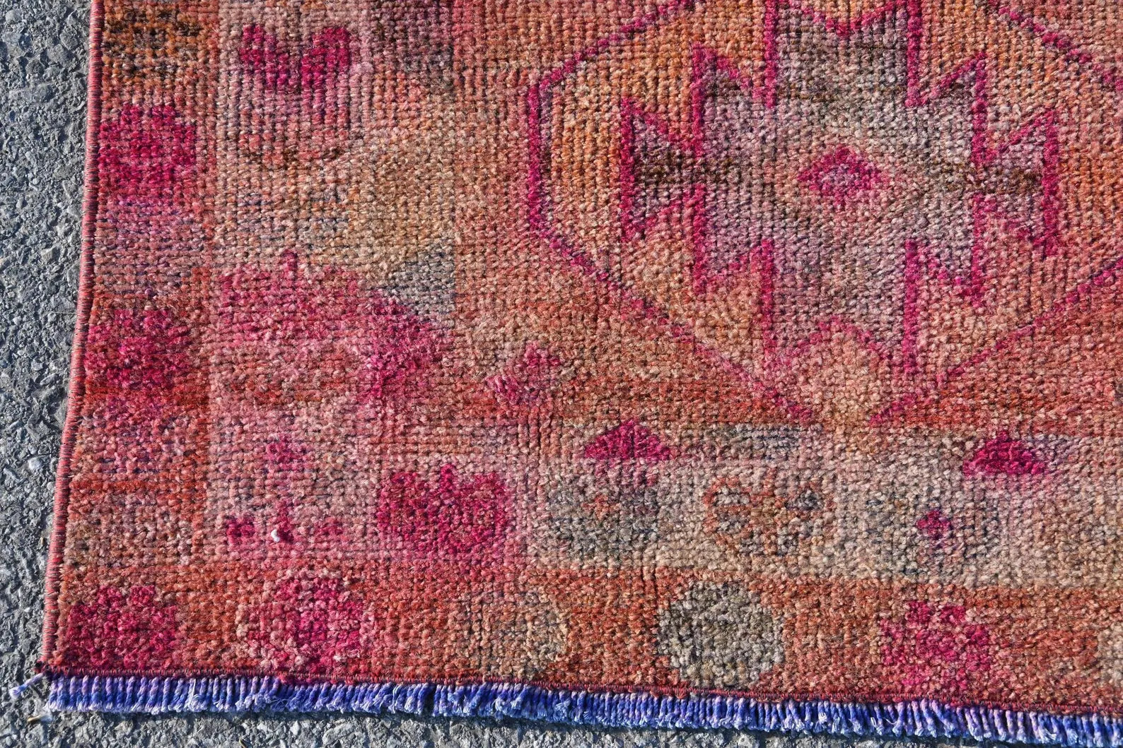 Vintage Turkish Runner Rug 2.6 x 12.7 ft