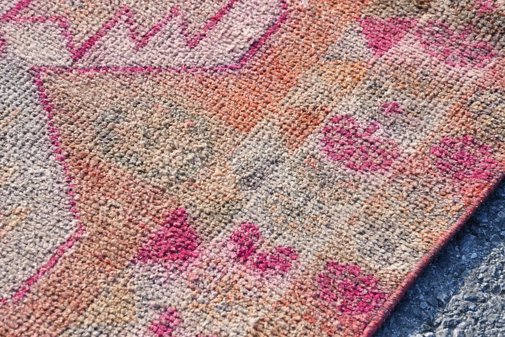 Vintage Turkish Runner Rug 2.6 x 12.7 ft