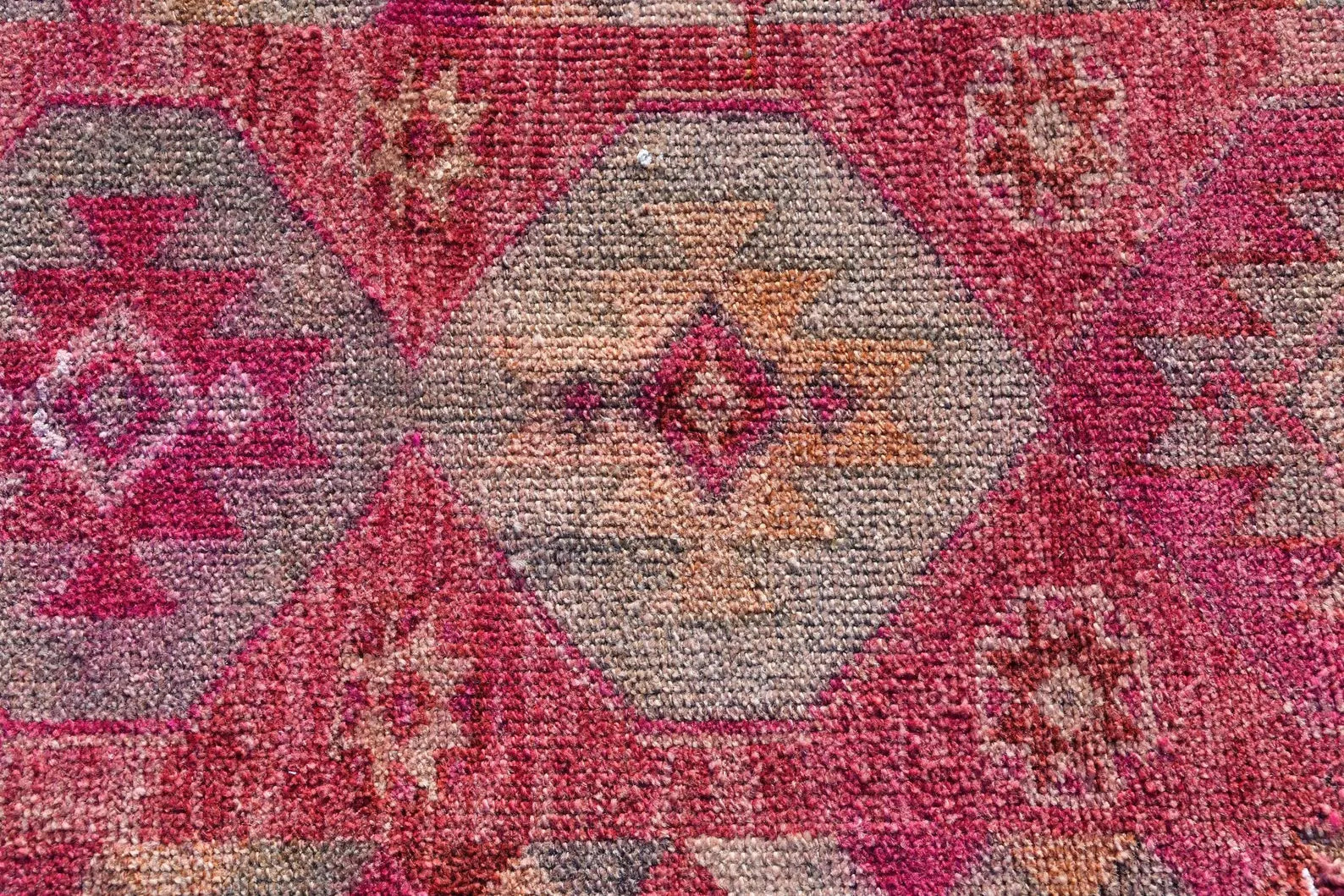 Vintage Turkish Runner Rug 2.6 x 12.7 ft