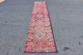 Vintage Turkish Runner Rug 2.6 x 12.7 ft