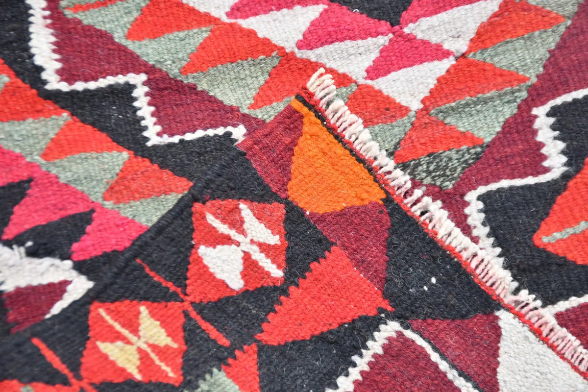 Vintage Turkish Runner Rug 3 x 11.6 ft