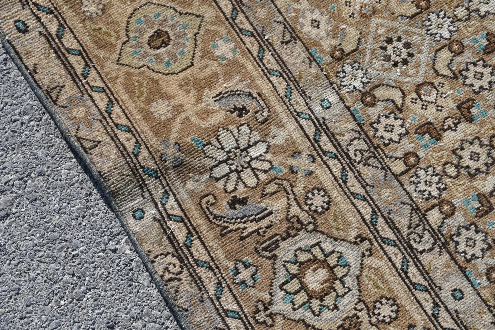 XL Vintage Turkish Accent Area Rug 6.5 x 9.3 ft