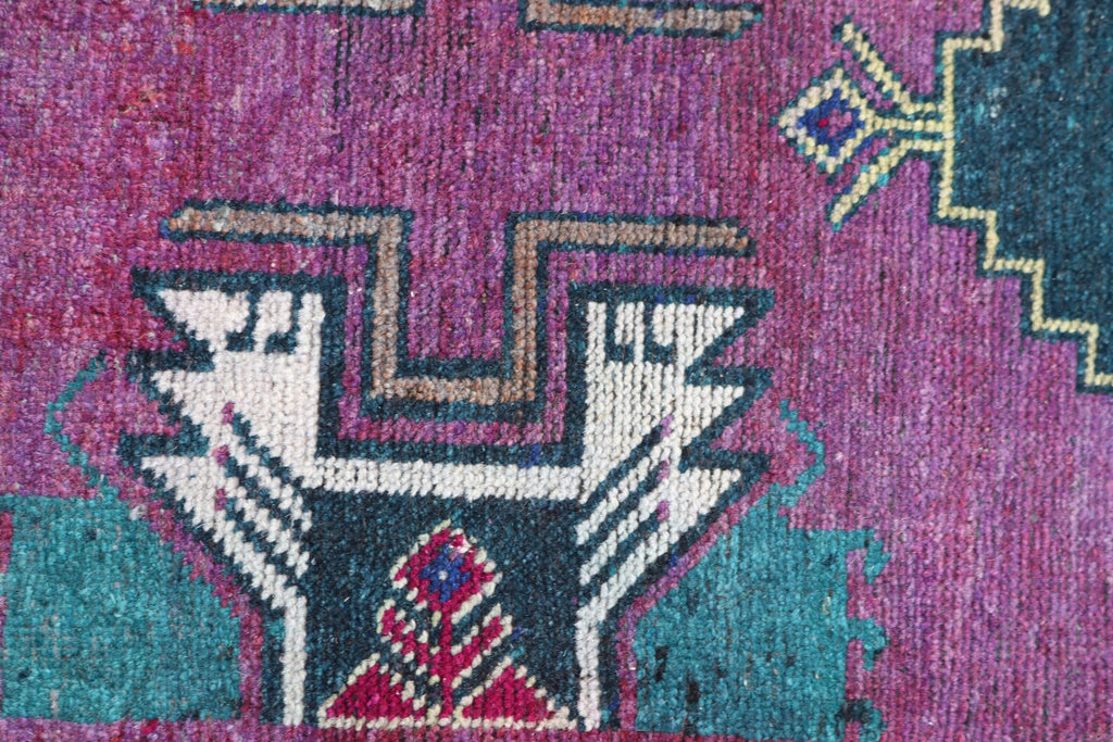 Vintage Turkish Mini Rug 1.6 x 3.8 ft