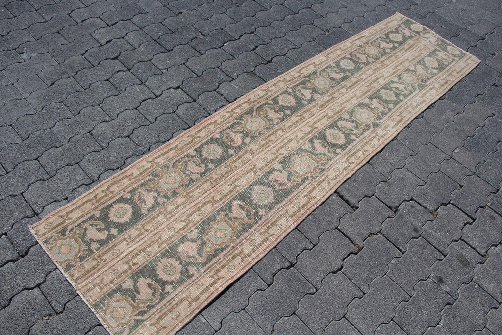 Vintage Turkish Runner Rug 1.8 x 7 ft