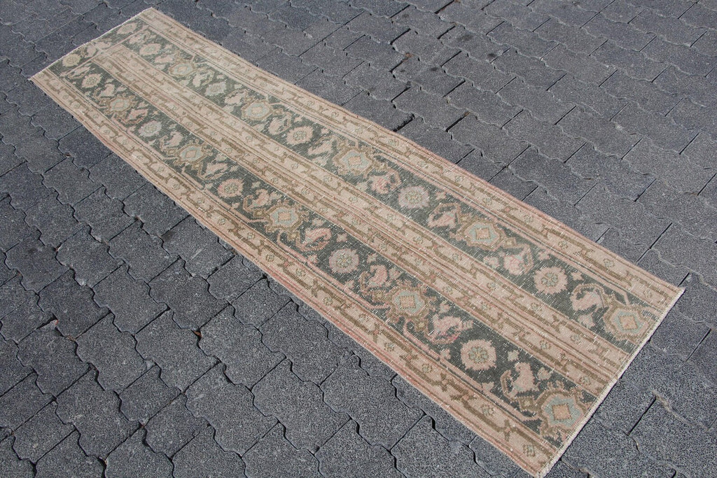 Vintage Turkish Runner Rug 1.8 x 7 ft