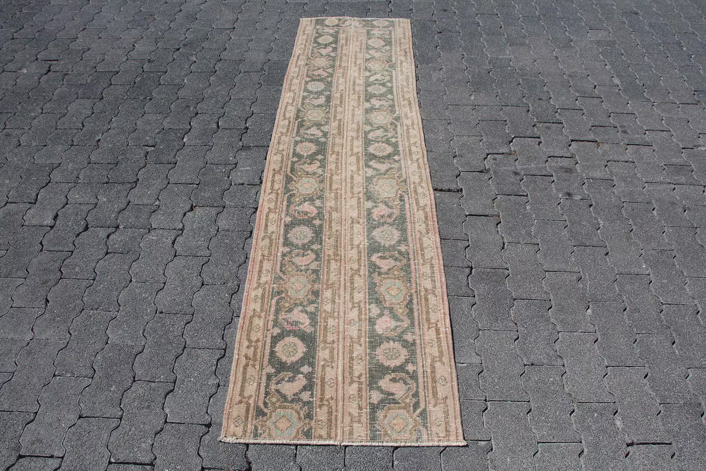 Vintage Turkish Runner Rug 1.8 x 7 ft