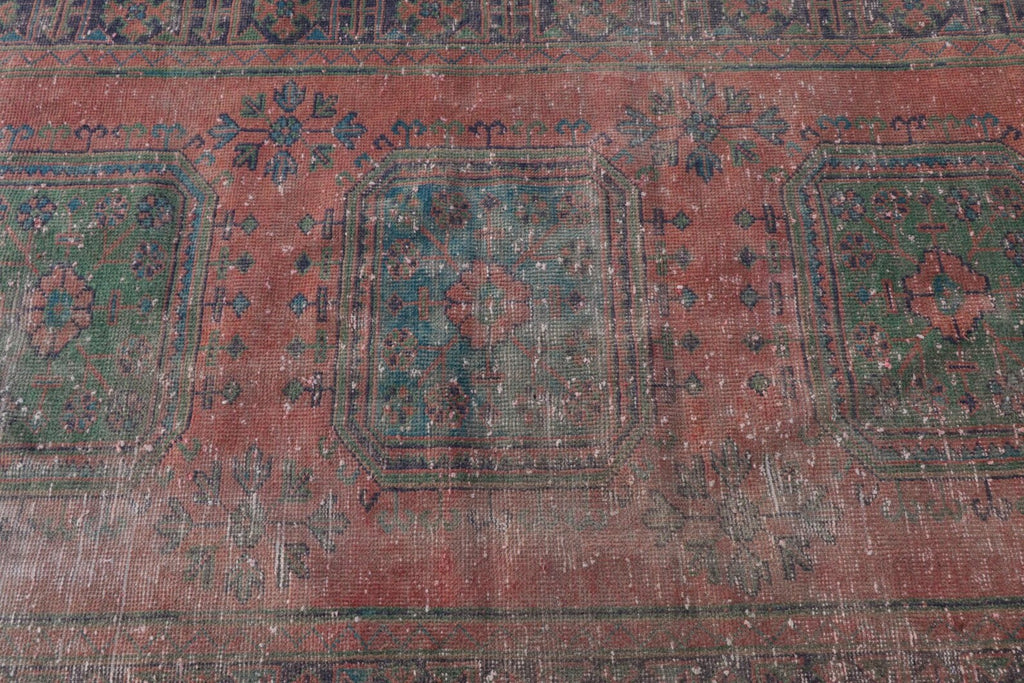 Vintage Turkish Accent Area rug 3.9 x 11 ft