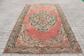 Vintage Turkish Accent Area rug 5.6 x 9.1 ft