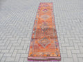 Vintage Turkish Runner Rug 2.3 x 11.6 ft