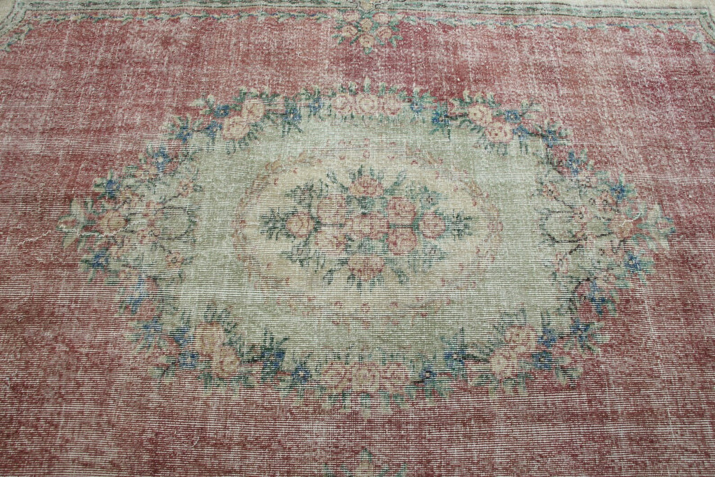 XL Vintage Turkish Accent Area Rug 6.2 x 9.1 ft