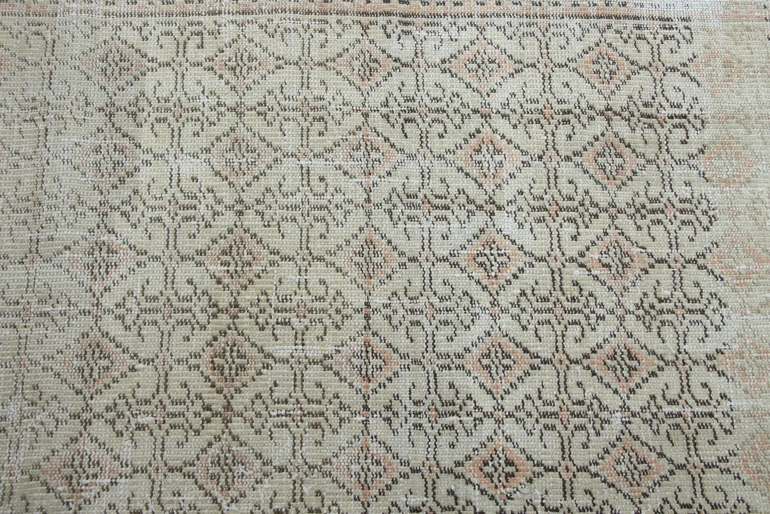 Vintage Turkish Runner Rug 2.4 x 9.9 ft