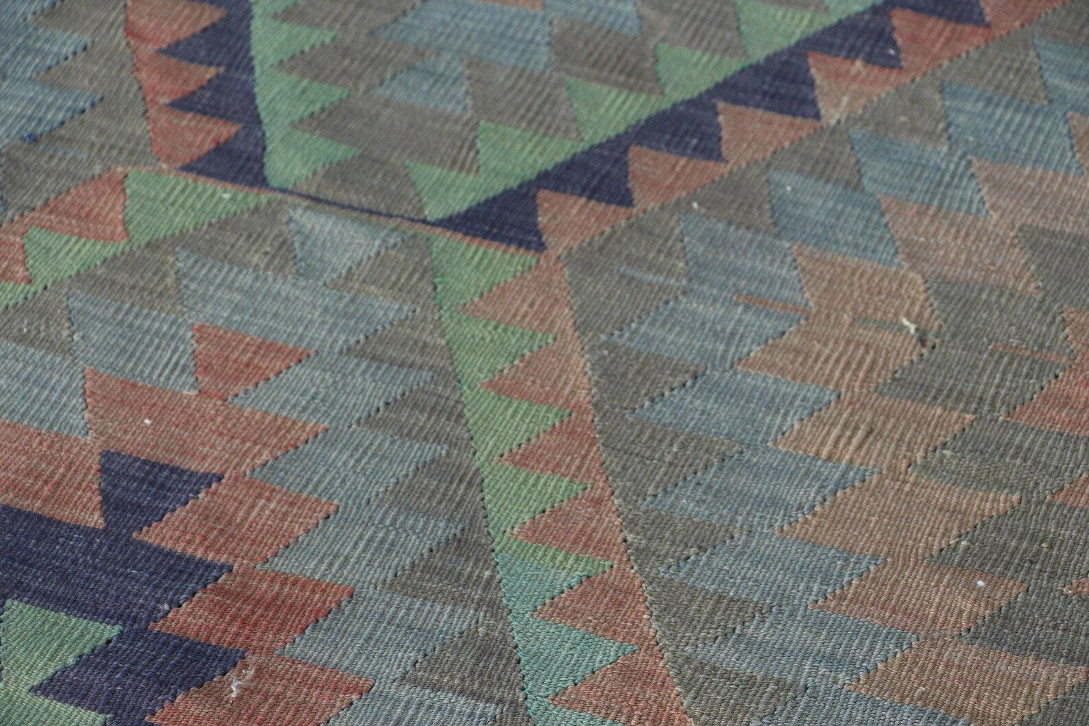 Vintage Turkish Runner Rug 3.2 x 11.1 ft