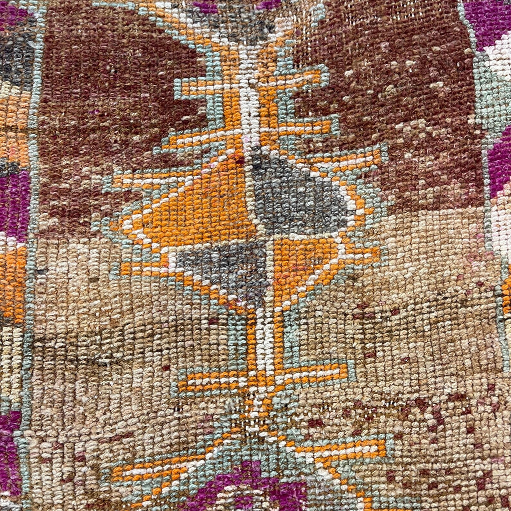 Vintage Turkish Runner Rug 2.8 x 9.4 ft