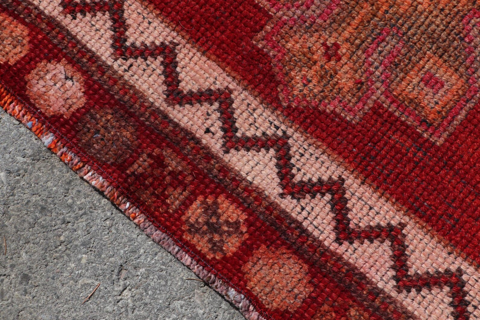 Vintage Turkish Runner Rug 2.7 x 13.4 ft