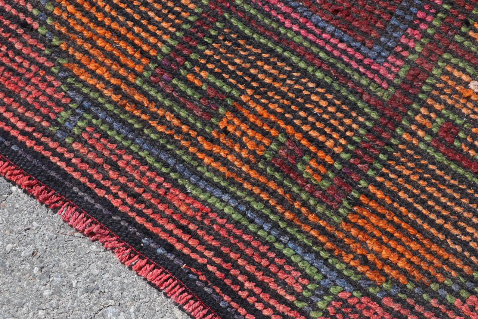 Vintage Turkish Runner Rug 3 x 9.2 ft