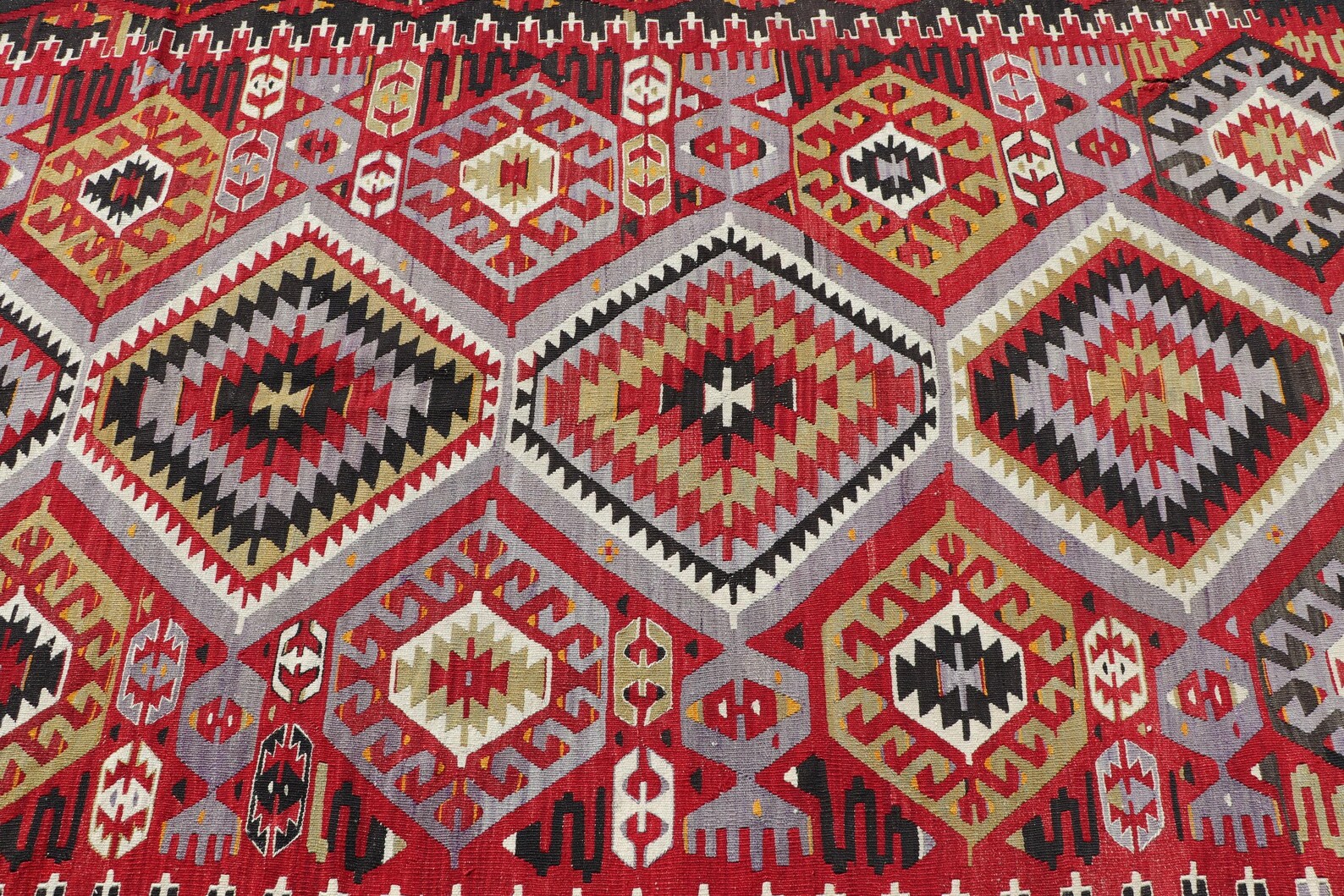 XL Vintage Turkish Accent Area Rug 5.2 x 9.8 ft