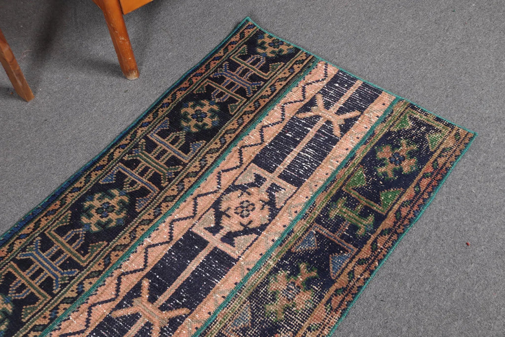 Vintage Turkish Runner Rug 2.4 x 5 ft