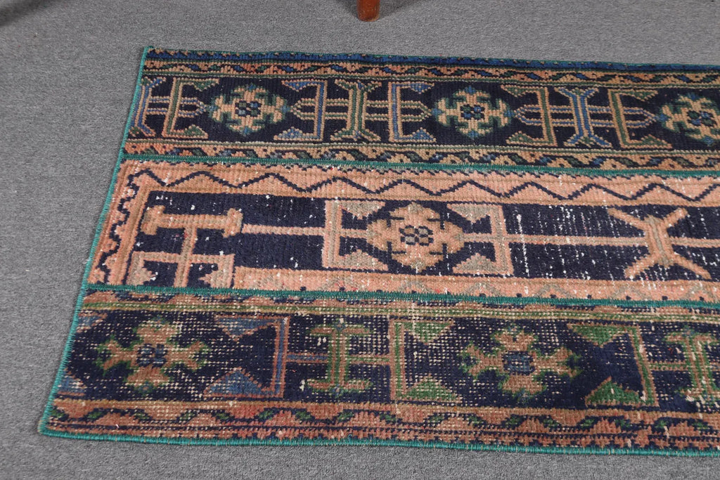 Vintage Turkish Runner Rug 2.4 x 5 ft