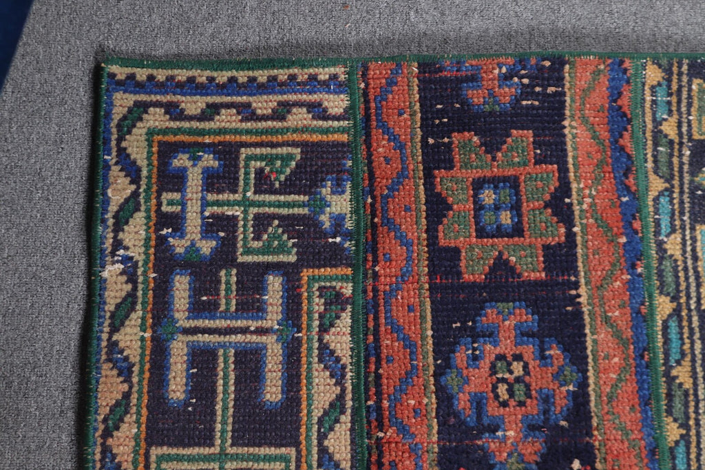Vintage Turkish Runner Rug 2.3 x 5.3 ft