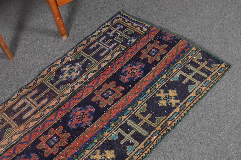 Vintage Turkish Runner Rug 2.3 x 5.3 ft