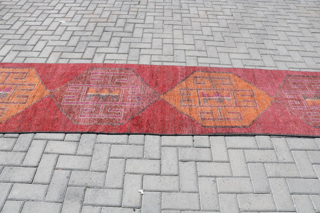 Vintage Turkish Runner Rug 2.5 x 11.5 ft