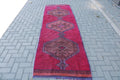 Vintage Turkish Runner Rug 3 x 9.4 ft