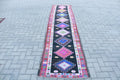 Vintage Turkish Runner Rug 2.7 x 11.4 ft